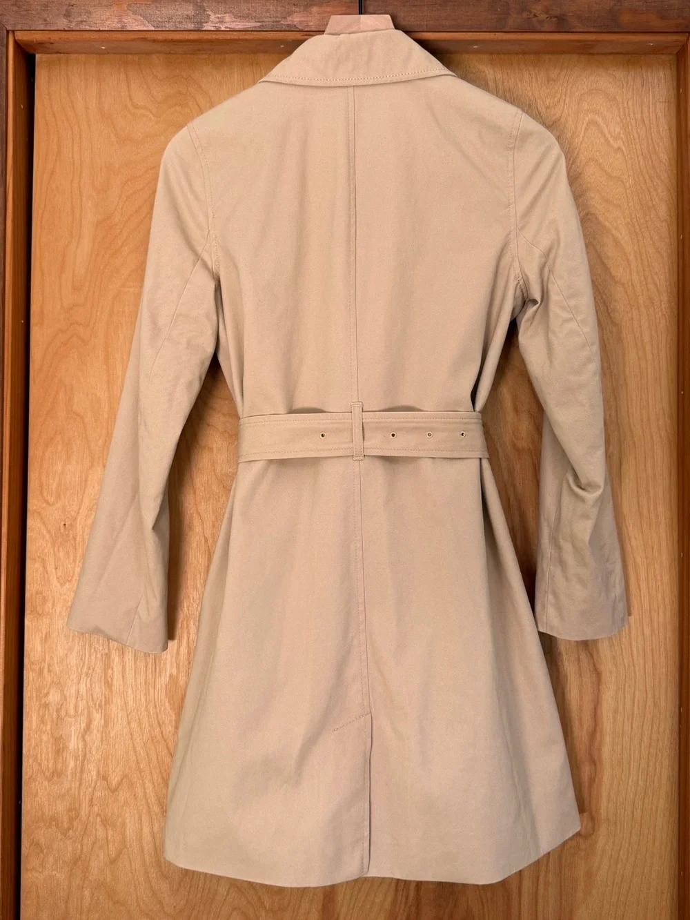 XS J. Crew Double-Breasted Trench Coat in Beige - Picture 11 of 16